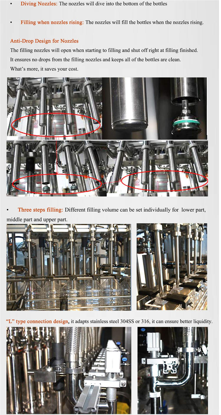 Máquina de enchimento de garrafas servo motor automática 4