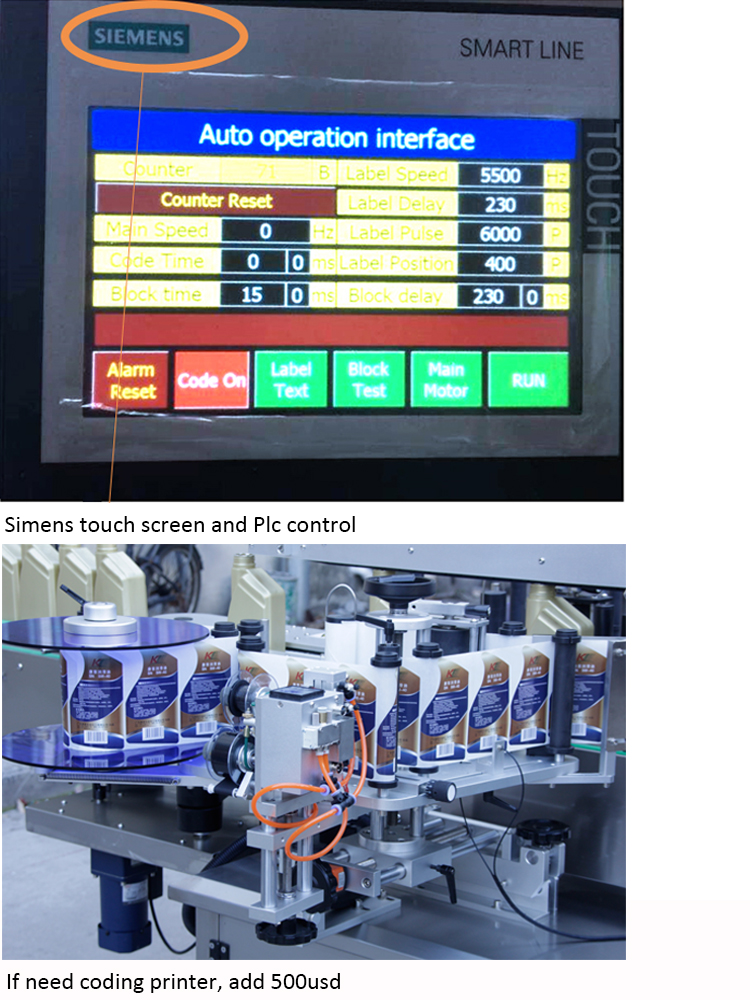 Preço de máquina de etiqueta automática de garrafa de dupla face