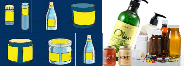 Máquina de etiquetagem redonda automática de recipiente vertical tipo T