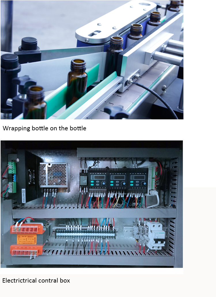 Etiquetadora automática de embalagens para garrafas redondas