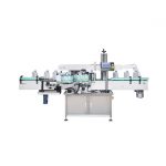 colagem quente automática do derretimento da garrafa quadrada vertical / máquina de etiquetas Fed de rolo
